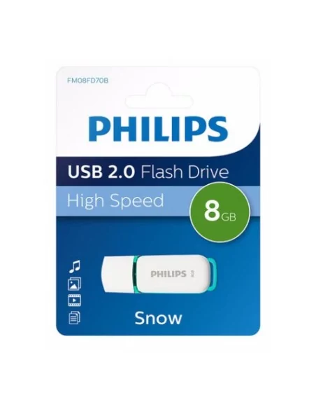Flash Drive Philips Snow 8GB USB 2.0 Green FM08FD70B/00